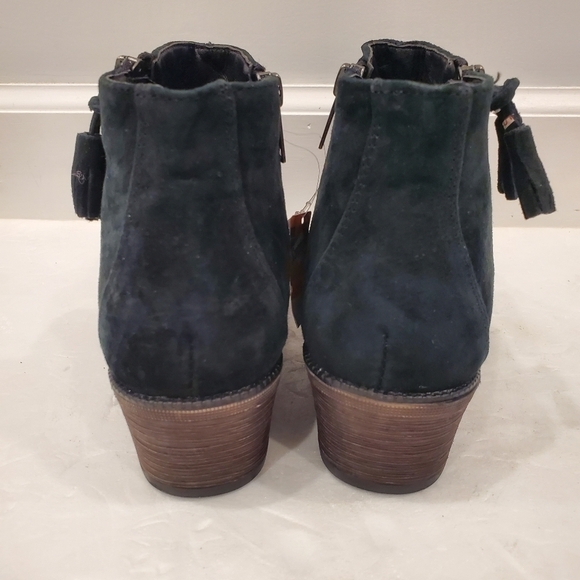 NEW Propet Rebel Suede Tassel Double Zipper Bootie Black - Picture 4 of 6